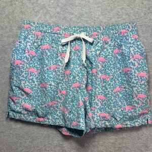 chubbies Blue Swim Trunks with Pink Flamingo Print